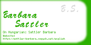 barbara sattler business card